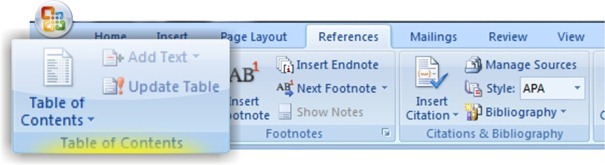 office 2007 for mac references